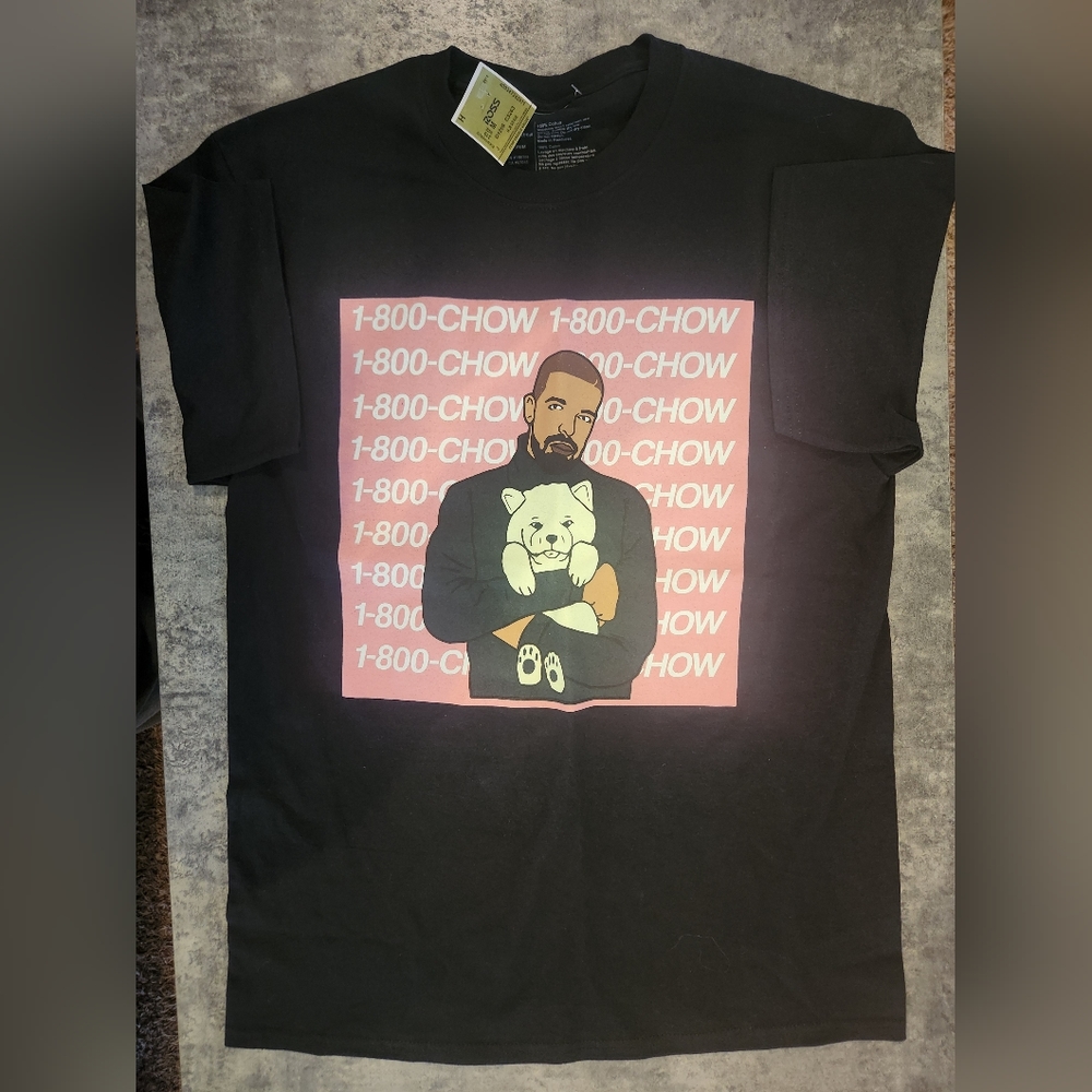 Dog Limited Rappers with Dogs Men's T-Shirt Black Tee Size Medium New with tags